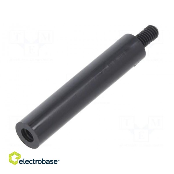 Screwed spacer sleeve | cylindrical | polyamide | M4 | M4 | 40mm | black