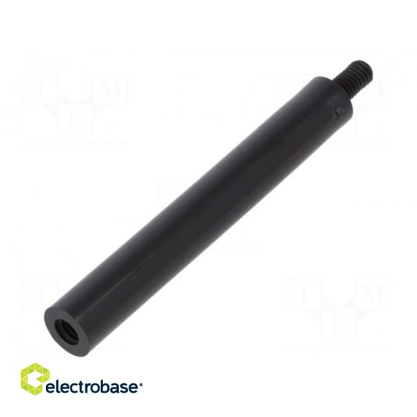 Screwed spacer sleeve | cylindrical | polyamide | M4 | M4 | 55mm | black image 1