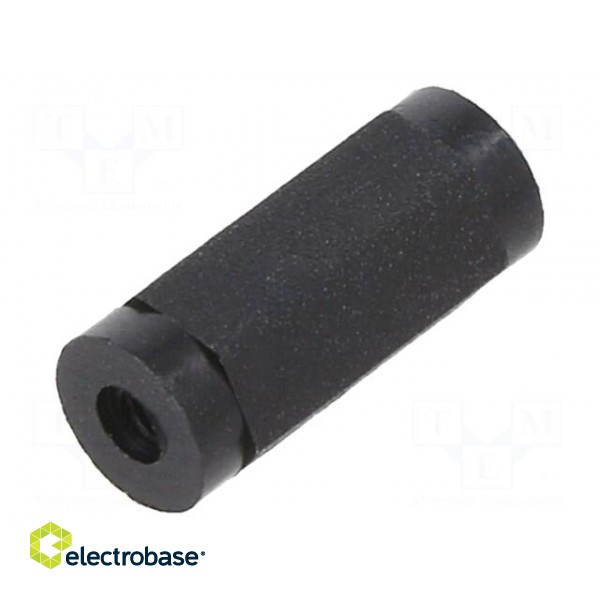 Screwed spacer sleeve | hexagonal | polyamide | M2 | L: 12mm | black