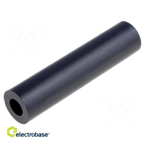 Spacer sleeve | cylindrical | polyamide | L: 15mm | Øout: 10mm | black