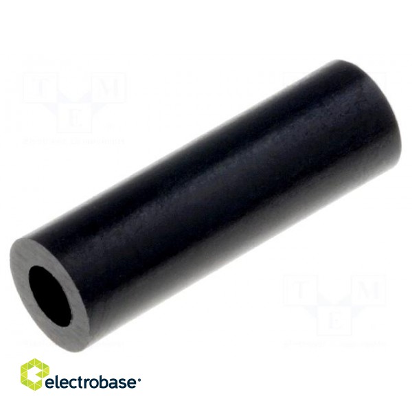 Spacer sleeve | cylindrical | polyamide | L: 16mm | Øout: 5mm | black