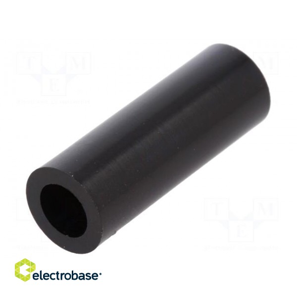 Spacer sleeve | cylindrical | polyamide | L: 28mm | Øout: 10mm | black