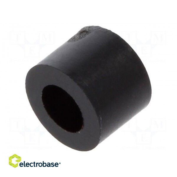 Spacer sleeve | cylindrical | polyamide | L: 3mm | Øout: 4mm | black