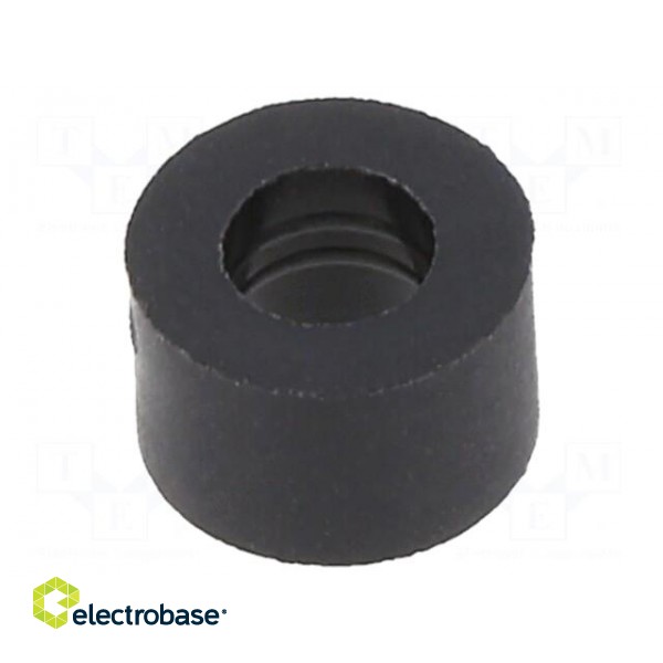 Spacer sleeve | cylindrical | polyamide | L: 5mm | Øout: 8mm | black