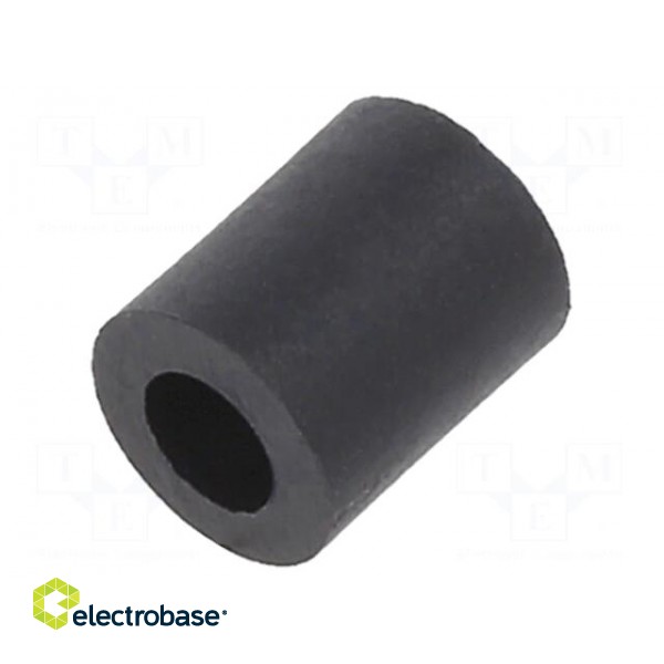 Spacer sleeve | cylindrical | polyamide | L: 6mm | Øout: 5mm | black