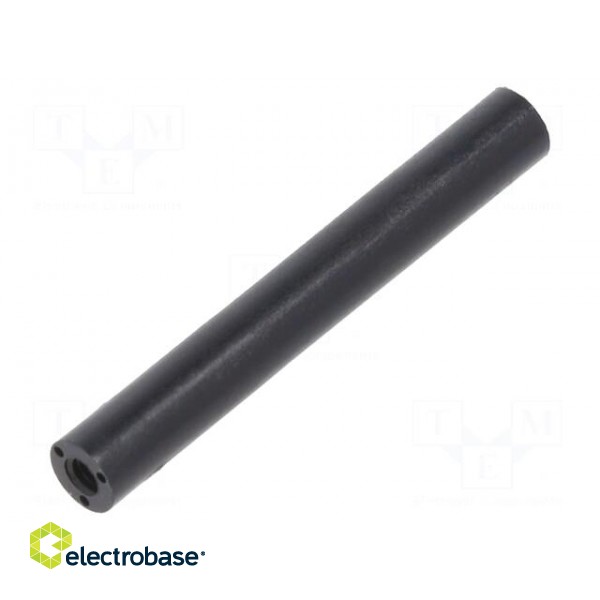 Spacer sleeve | cylindrical | polyamide | M2 | L: 30mm | Øout: 4mm | black