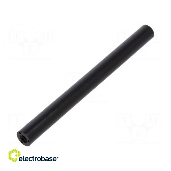 Spacer sleeve | cylindrical | polyamide | M2 | L: 45mm | Øout: 4mm | black фото 2