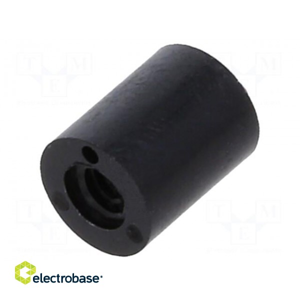 Spacer sleeve | cylindrical | polyamide | M2 | L: 5mm | Øout: 4mm | black