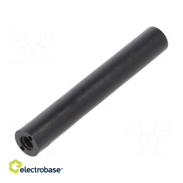 Spacer sleeve | cylindrical | polyamide | M3 | L: 40mm | Øout: 6mm | black image 2