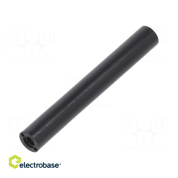 Spacer sleeve | cylindrical | polyamide | M3 | L: 45mm | Øout: 6mm | black