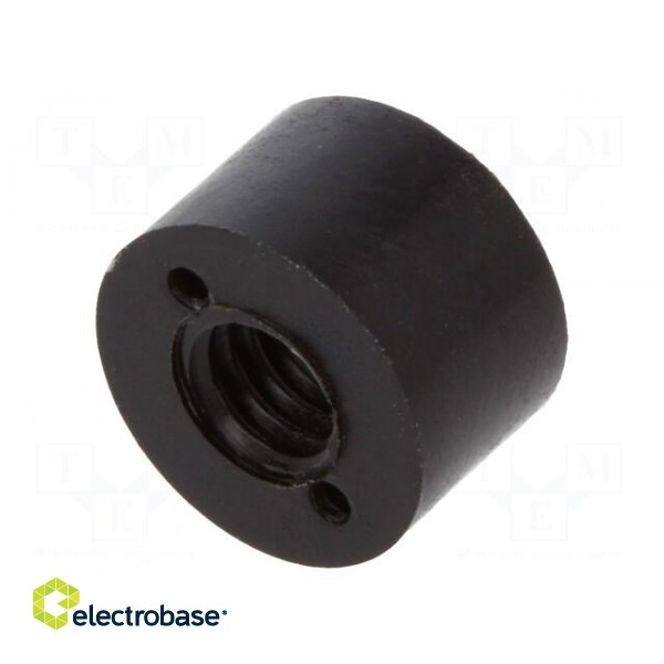 Spacer sleeve | cylindrical | polyamide | M4 | L: 5mm | Øout: 8mm | black paveikslėlis 2