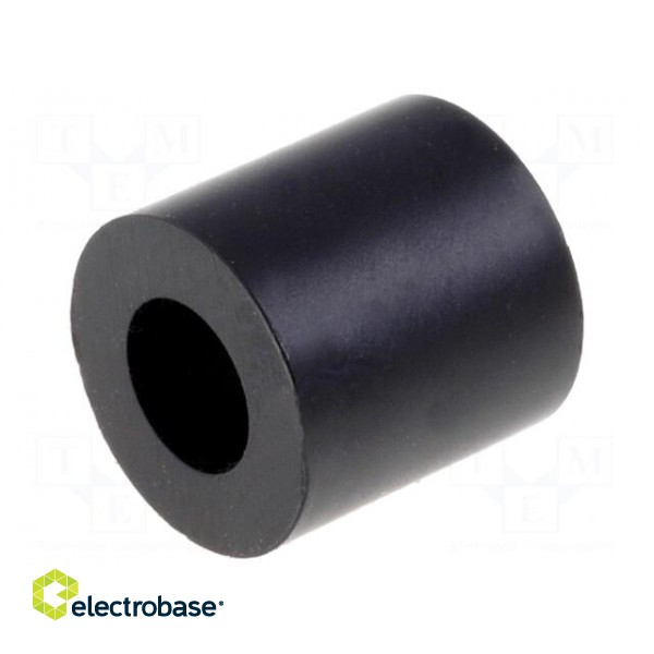Spacer sleeve | cylindrical | polystyrene | L: 7mm | Øout: 7mm | black