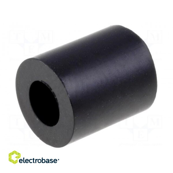 Spacer sleeve | cylindrical | polystyrene | L: 8mm | Øout: 7mm | black