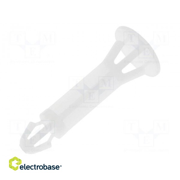 Assembly stud | polyamide | L: 18mm | snap fastener | Colour: natural