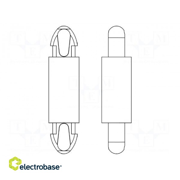 PCB distance | polyamide 66 | L: 3mm | latch/latch | natural | UL94V-0