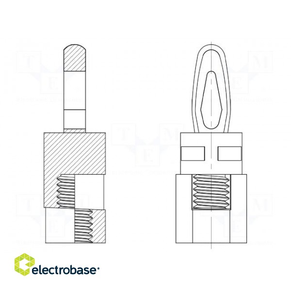 PCB distance | polyamide 66 | L: 9.5mm | screwed fole,snap fastener