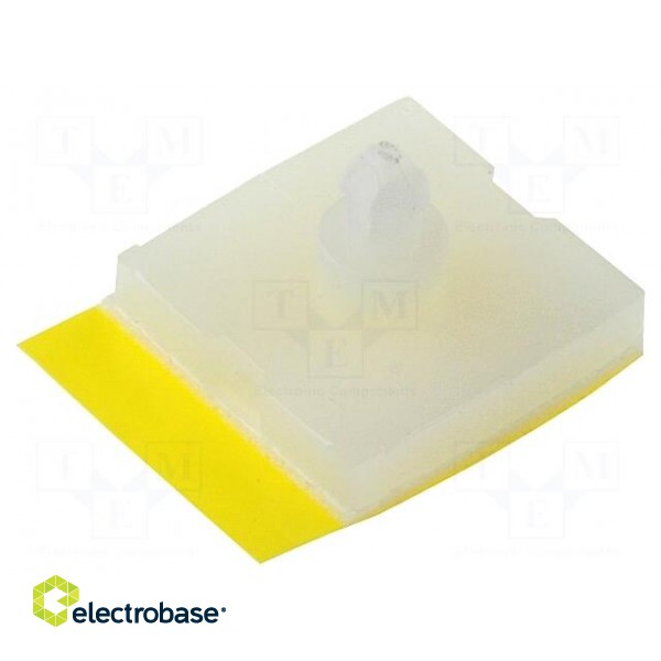Self-adhesive holder | polyamide | L: 4.8mm | Ø2: 2.54mm