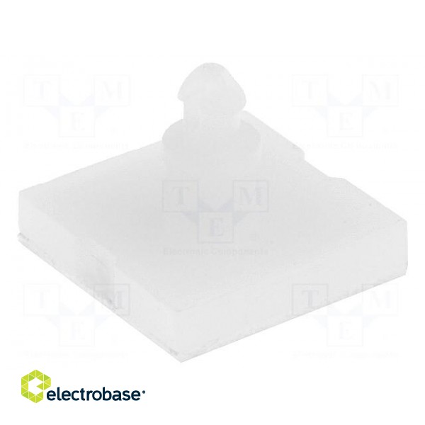 Self-adhesive holder | polyamide | L: 6.4mm | Ø2: 2.54mm