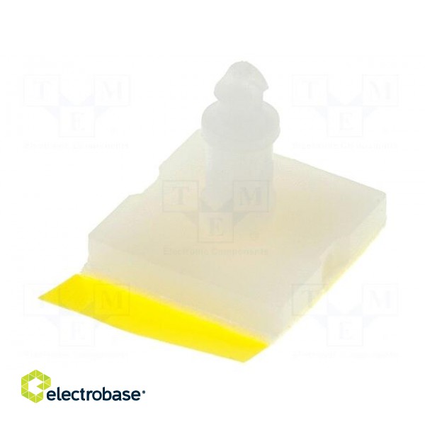Self-adhesive holder | polyamide | L: 9.53mm | Ø2: 2.54mm