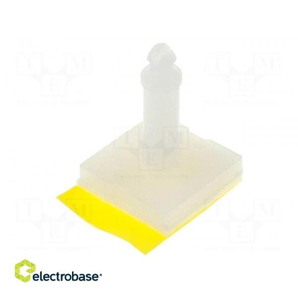 Self-adhesive holder | polyamide | L: 14.3mm | Ø2: 2.54mm