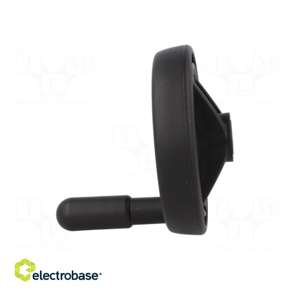 Knob | with handle | H: 37mm | Ømount.hole: 10mm | black | 0÷80°C image 3