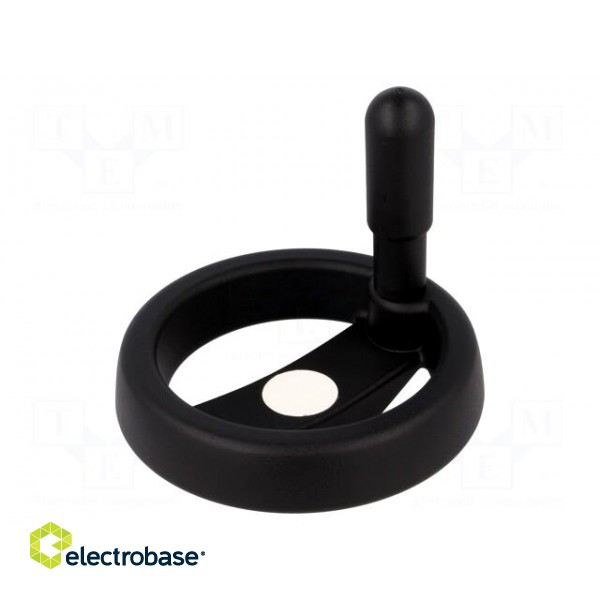 Knob | with handle | H: 37mm | Ømount.hole: 10mm | black | 0÷80°C image 1