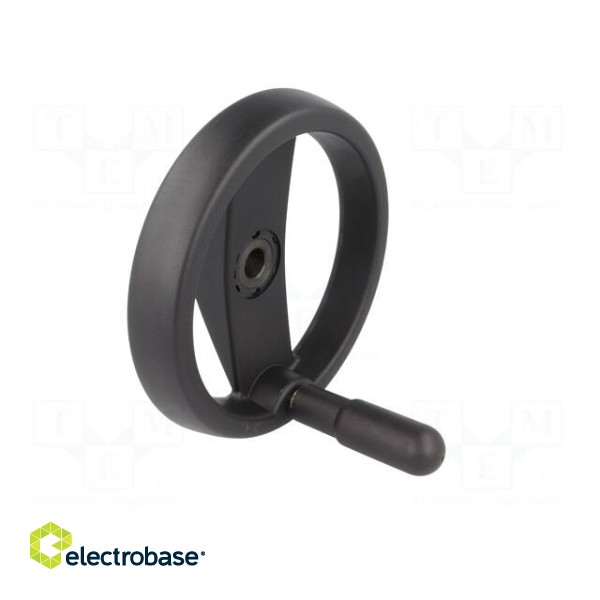 Knob | with handle | H: 51mm | Ømount.hole: 14mm | black | 0÷80°C фото 8