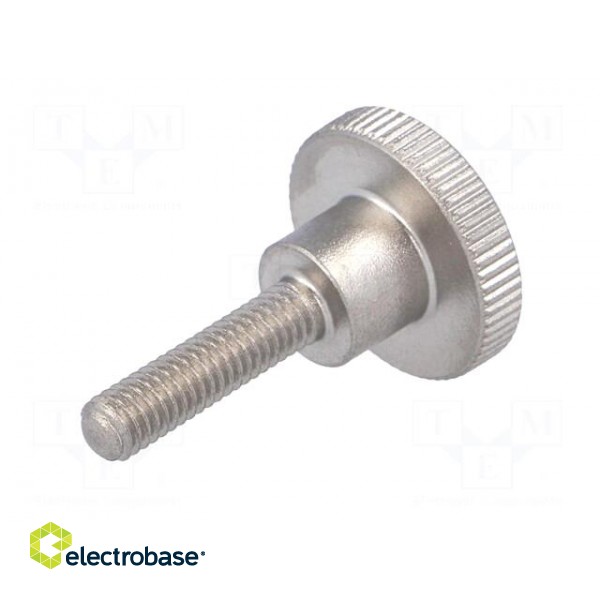 Knob | Ø: 16mm | Ext.thread: M4 | 16mm | H: 9.5mm | stainless steel paveikslėlis 6