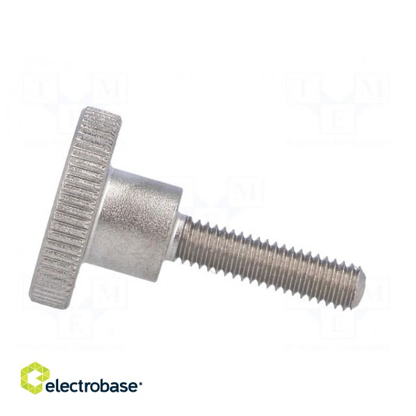 Knob | Ø: 16mm | Ext.thread: M4 | 16mm | H: 9.5mm | stainless steel paveikslėlis 3