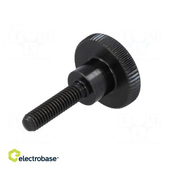 Knob | Ø: 16mm | Ext.thread: M4 | 16mm | H: 9.5mm | steel | knurled фото 5