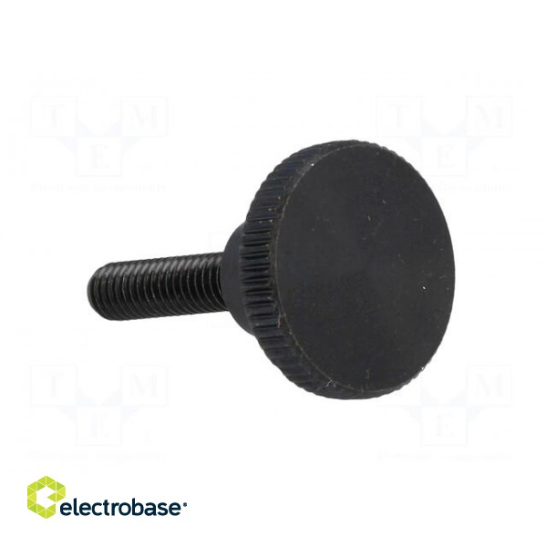 Knob | Ø: 16mm | Ext.thread: M4 | 16mm | H: 9.5mm | steel | knurled фото 7