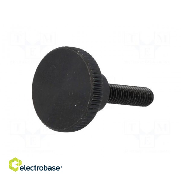 Knob | Ø: 16mm | Ext.thread: M4 | 16mm | H: 9.5mm | steel | knurled фото 9