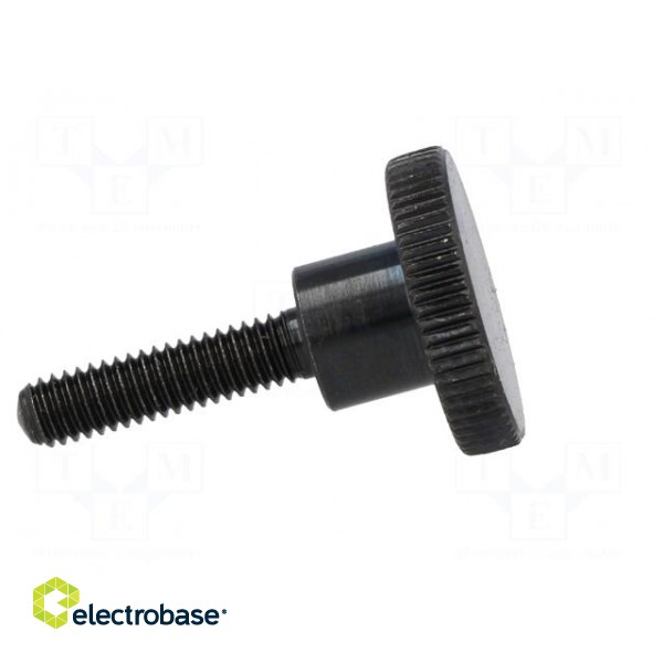 Knob | Ø: 16mm | Ext.thread: M4 | 16mm | H: 9.5mm | steel | knurled фото 6