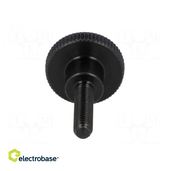 Knob | Ø: 16mm | Ext.thread: M4 | 16mm | H: 9.5mm | steel | knurled фото 4