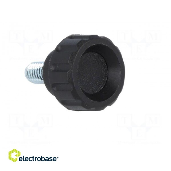 Knob | Ø: 16mm | Ext.thread: M5 | 10mm | H: 13mm | polyamide | knurled paveikslėlis 8