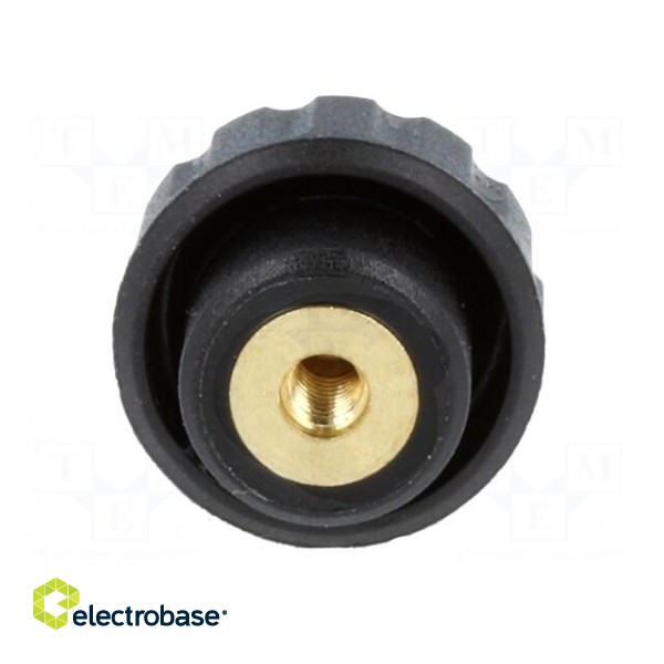 Knob | Ø: 16mm | Int.thread: M3 | 6mm | H: 13mm | polyamide | knurled image 5