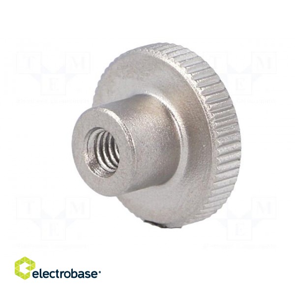 Knob | Ø: 16mm | Int.thread: M4 | H: 9.5mm | stainless steel | DIN: 466 image 6