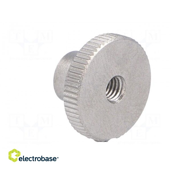 Knob | Ø: 16mm | Int.thread: M4 | H: 9.5mm | stainless steel | DIN: 466 image 8