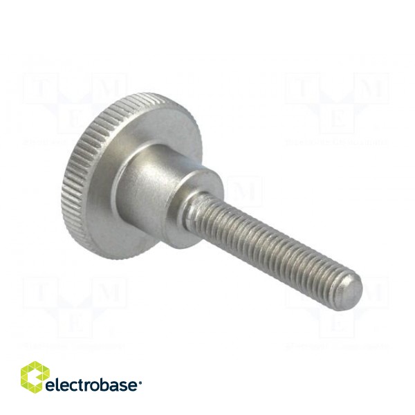 Knob | Ø: 24mm | Ext.thread: M6 | 30mm | H: 15mm | stainless steel image 2