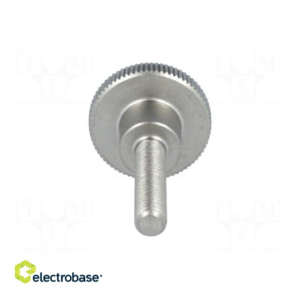 Knob | Ø: 24mm | Ext.thread: M6 | 30mm | H: 15mm | stainless steel image 3