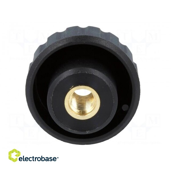 Knob | Ø: 25mm | Int.thread: M6 | 14mm | H: 19mm | polyamide | knurled paveikslėlis 5