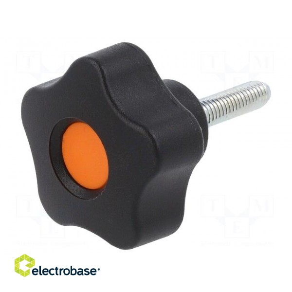 Knob | Ø: 32mm | Ext.thread: M5 | 20mm | H: 23mm | technopolymer PP image 1