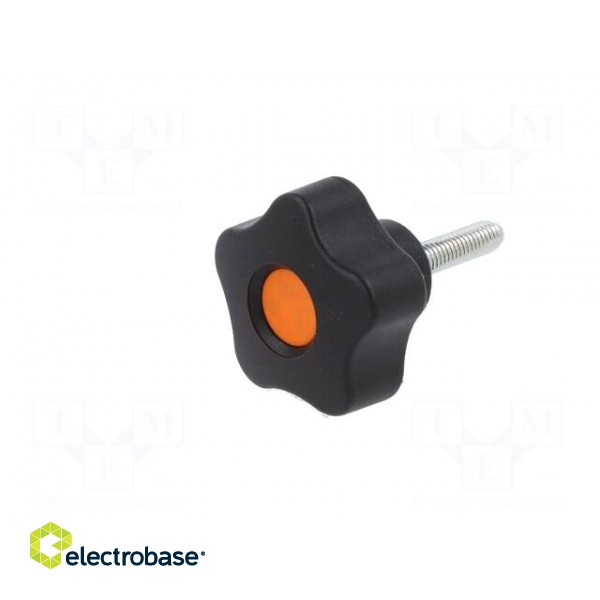 Knob | Ø: 32mm | Ext.thread: M5 | 20mm | H: 23mm | technopolymer PP image 2