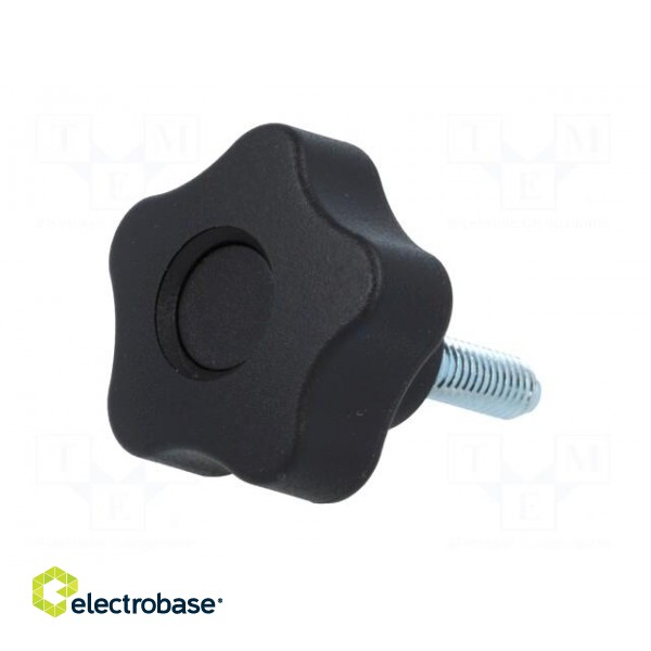 Knob | Ø: 32mm | Ext.thread: M6 | 20mm | H: 23mm | technopolymer (PP) фото 8