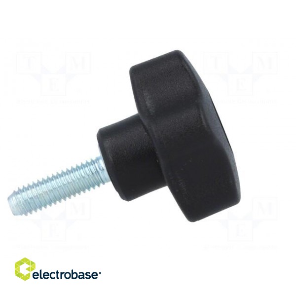 Knob | Ø: 32mm | Ext.thread: M6 | 20mm | H: 23mm | technopolymer (PP) image 5