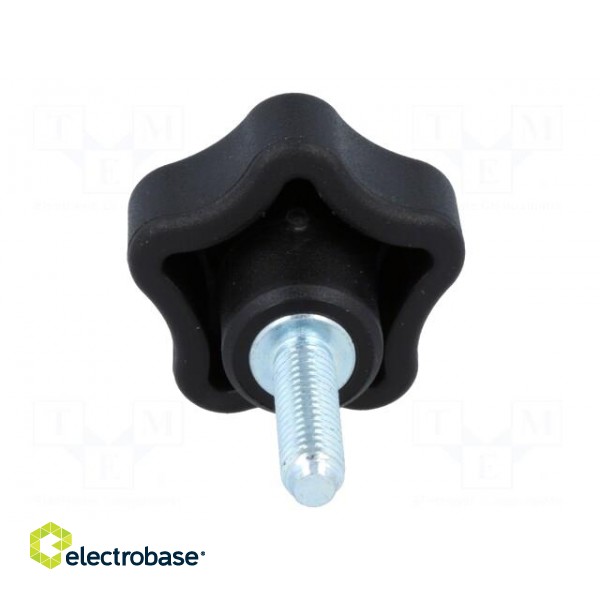 Knob | Ø: 32mm | Ext.thread: M6 | 20mm | H: 23mm | technopolymer (PP) image 3