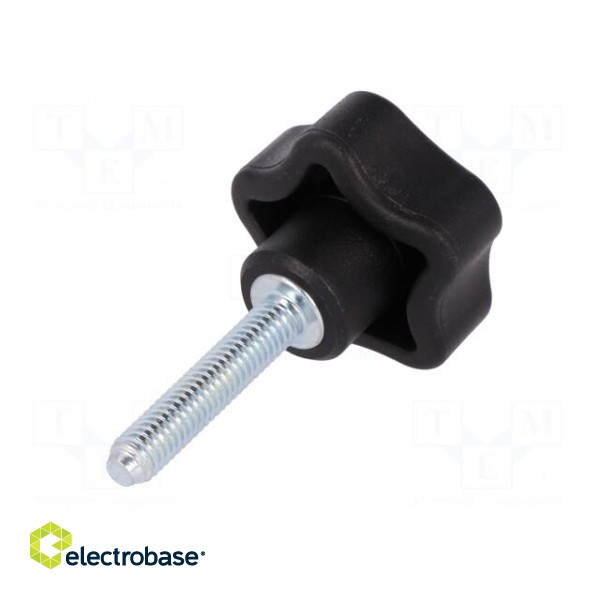 Knob | Ø: 32mm | Ext.thread: M6 | 30mm | H: 23mm | technopolymer (PP) image 6