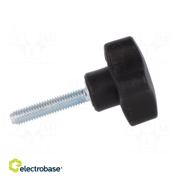 Knob | Ø: 32mm | Ext.thread: M6 | 30mm | H: 23mm | technopolymer (PP) image 7