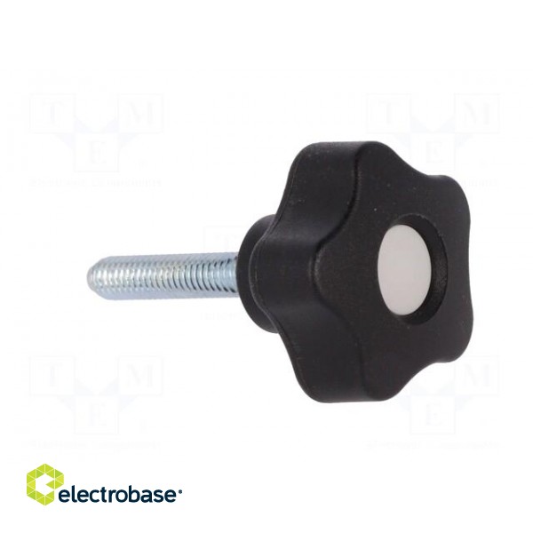 Knob | Ø: 32mm | Ext.thread: M6 | 30mm | H: 23mm | technopolymer (PP) image 8