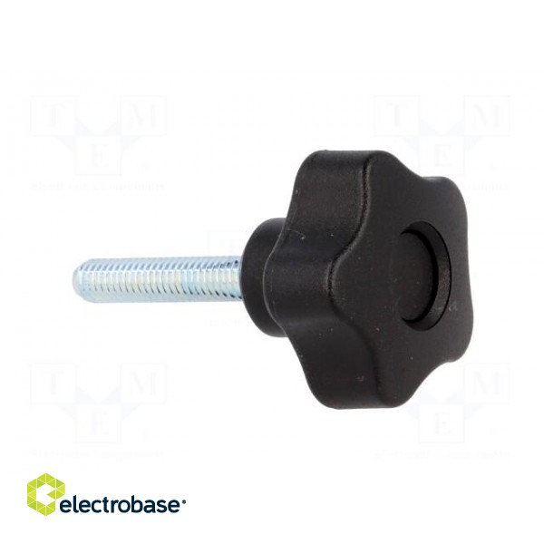 Knob | Ø: 32mm | Ext.thread: M6 | 30mm | H: 23mm | technopolymer (PP) image 8